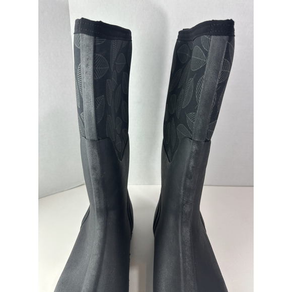 Bogs Neo Tech CRVR TL Leafy Print Black Rain Boots Waterproof Women's Size 11 - Picture 13 of 16